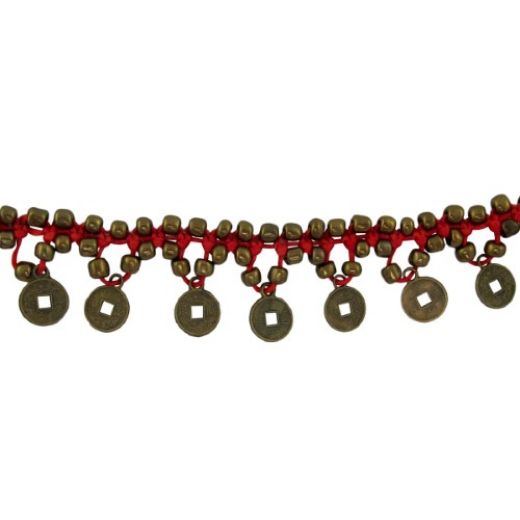 Picture of iching beaded coin anklet