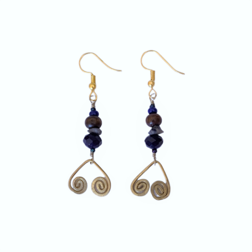 Picture of beaded spiral earrings