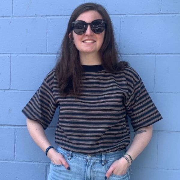 Striped Ikat Short Sleeve Crewneck T-Shirt