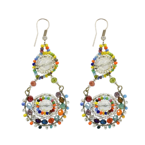 Picture of crystal goblet beaded earrings