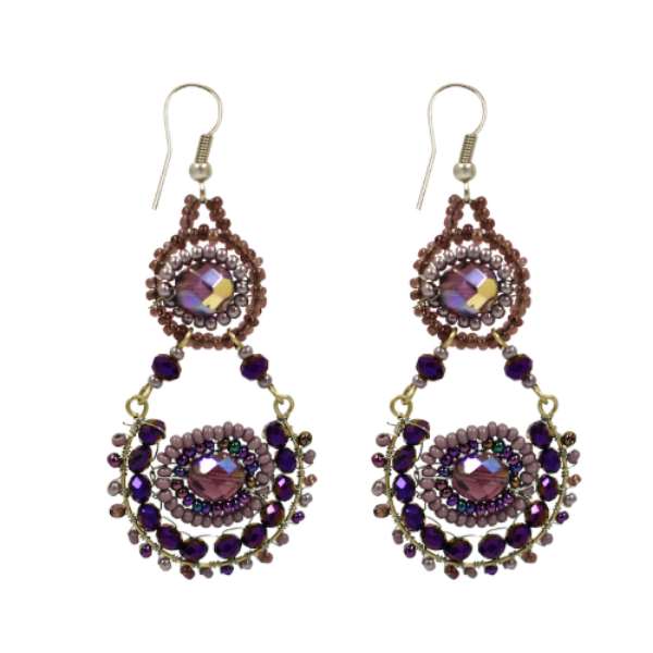 Picture of crystal goblet beaded earrings