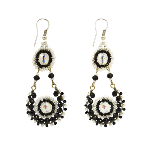 Picture of crystal goblet beaded earrings