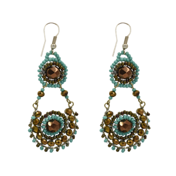 Picture of crystal goblet beaded earrings