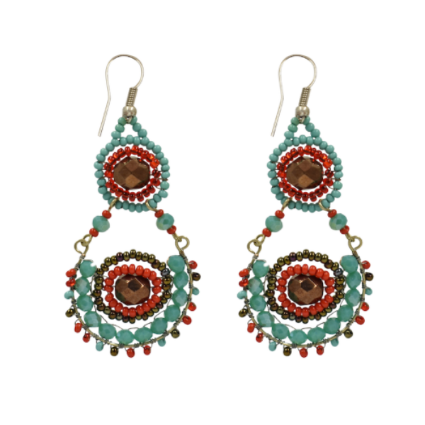 Picture of crystal goblet beaded earrings