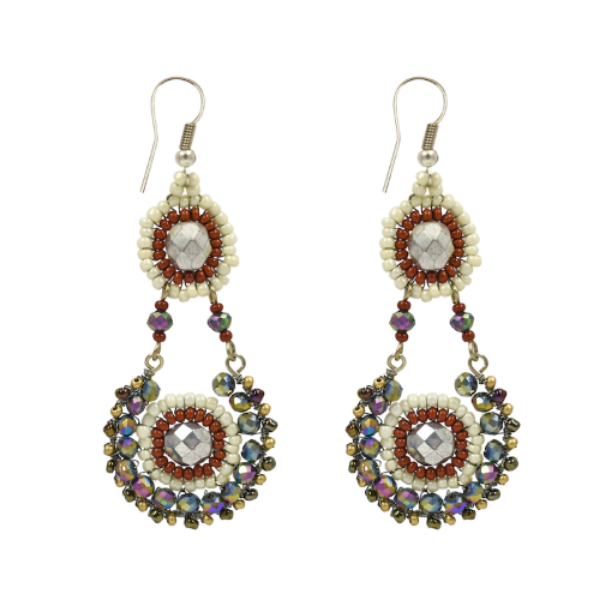 Picture of crystal goblet beaded earrings