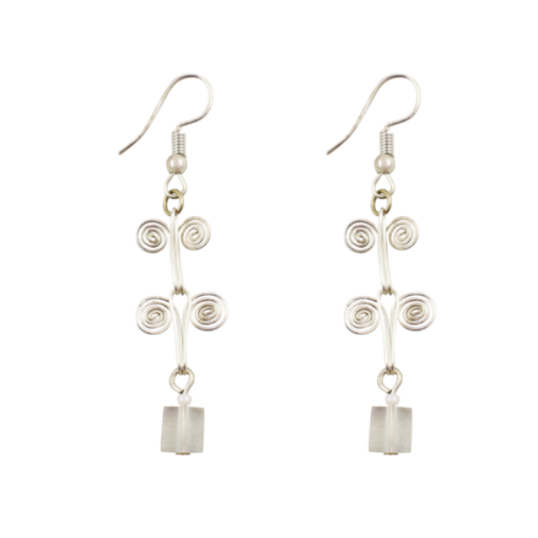 Picture of glass cube earrings