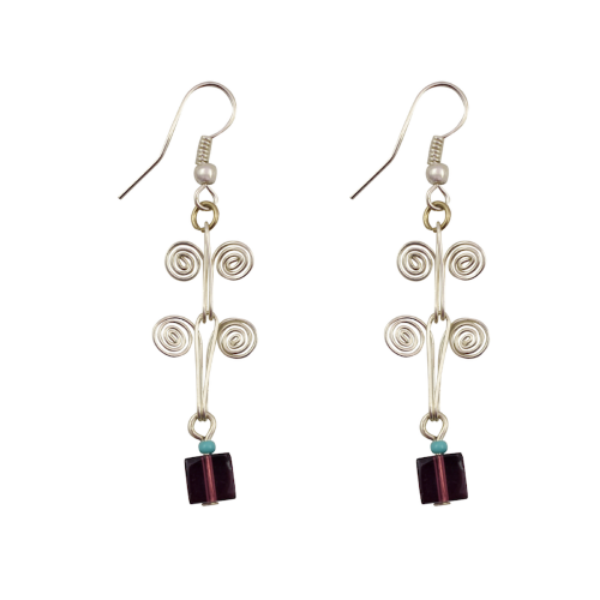 Picture of glass cube earrings