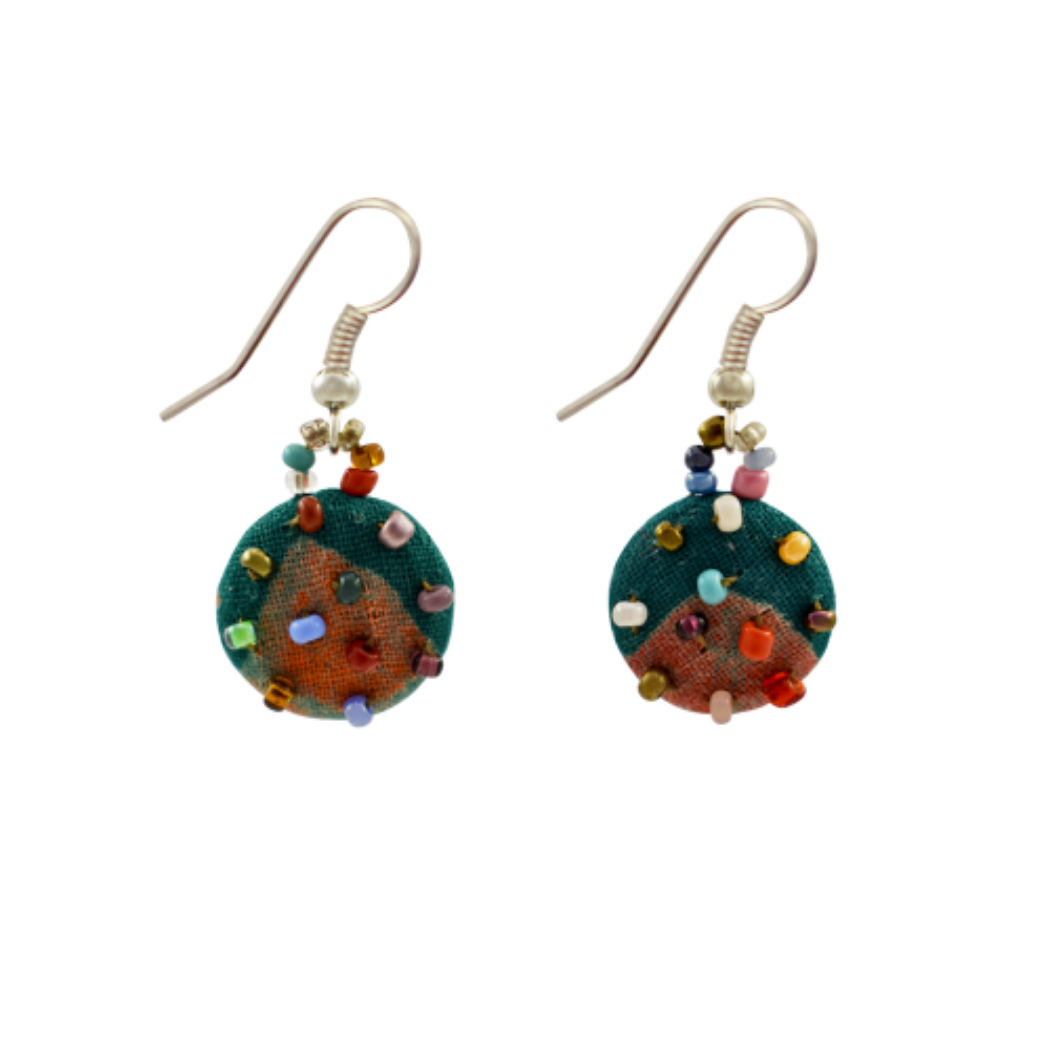 Picture of batik button earrings