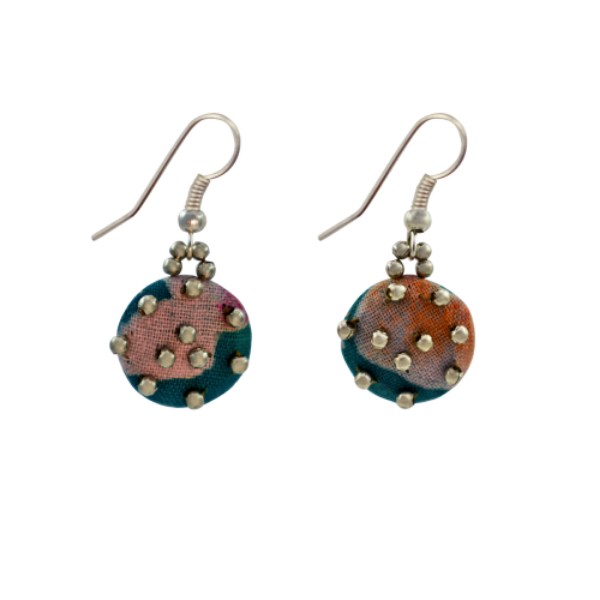 Picture of batik button earrings