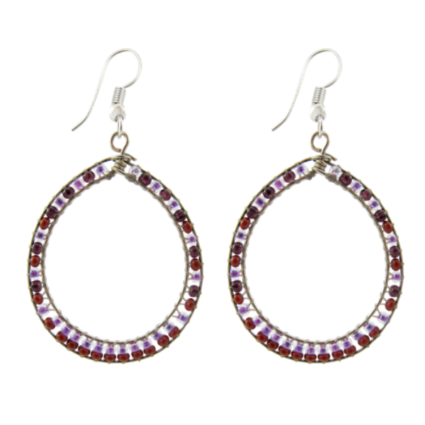 Gancho Beaded Hoop Earrings
