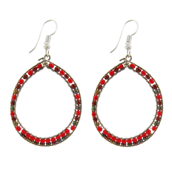 Picture of gancho beaded earrings