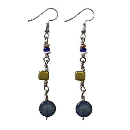 Picture of concha pearl beaded earrings