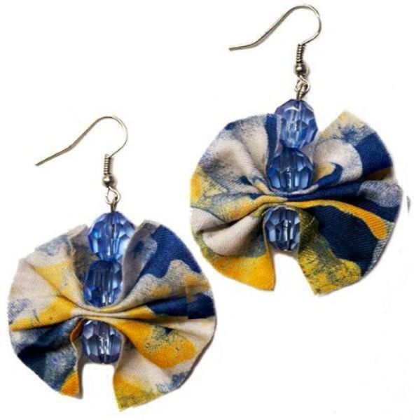 Picture of batik butterfly earrings