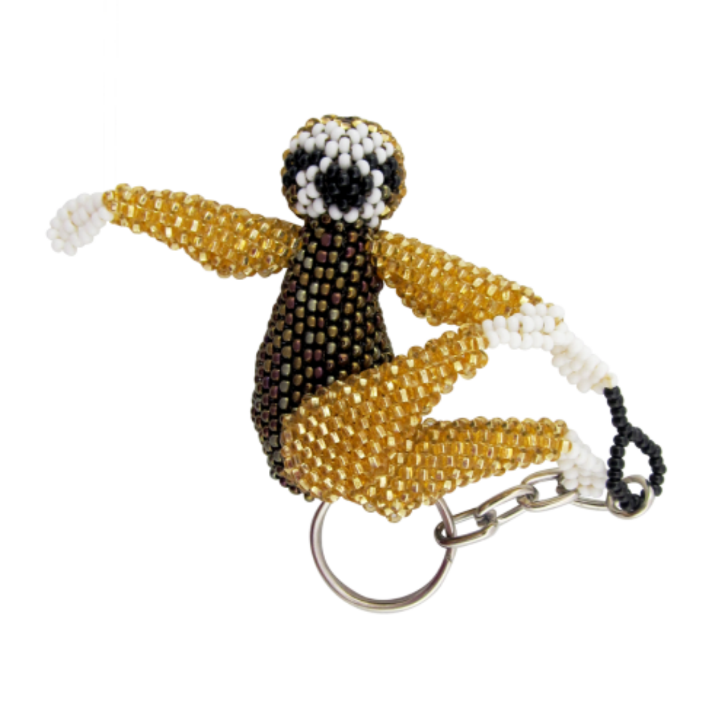 Picture of beaded sloth keychain