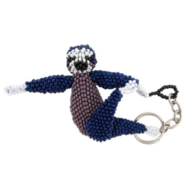 Sloth Beaded Keychain