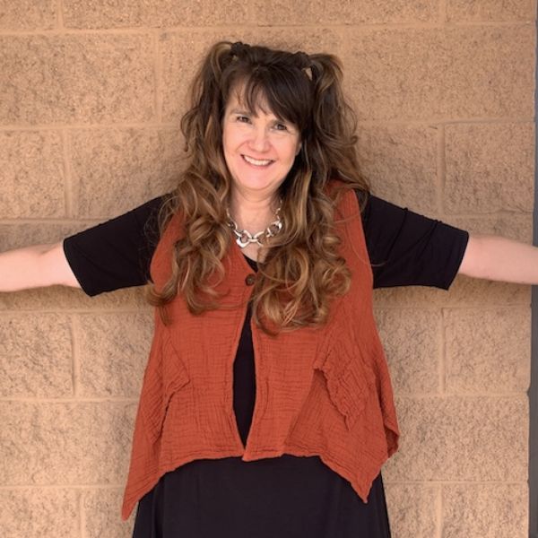 Orange Gauzy Cotton Coco Button Vest