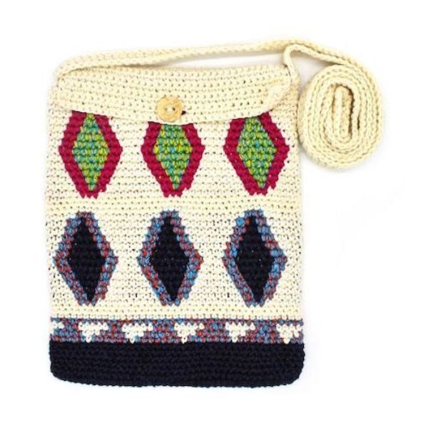 Picture of Crocheted Cotton Passport Bag