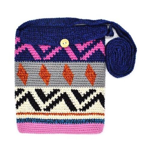 Picture of Crocheted Cotton Passport Bag