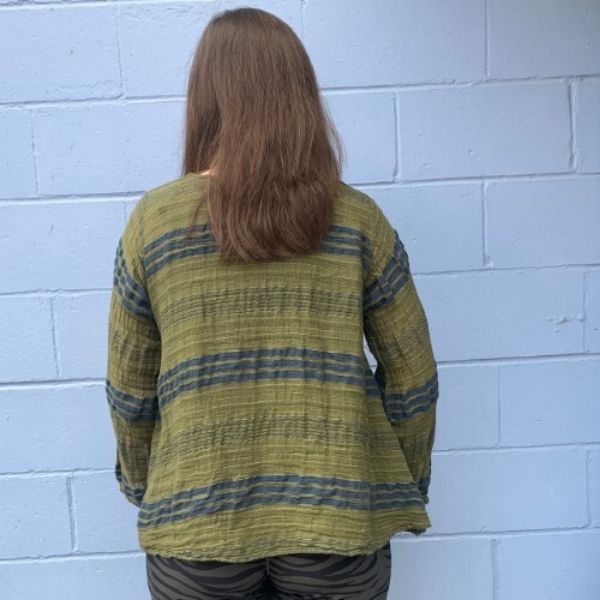 Picture of long sleeve striped oak top