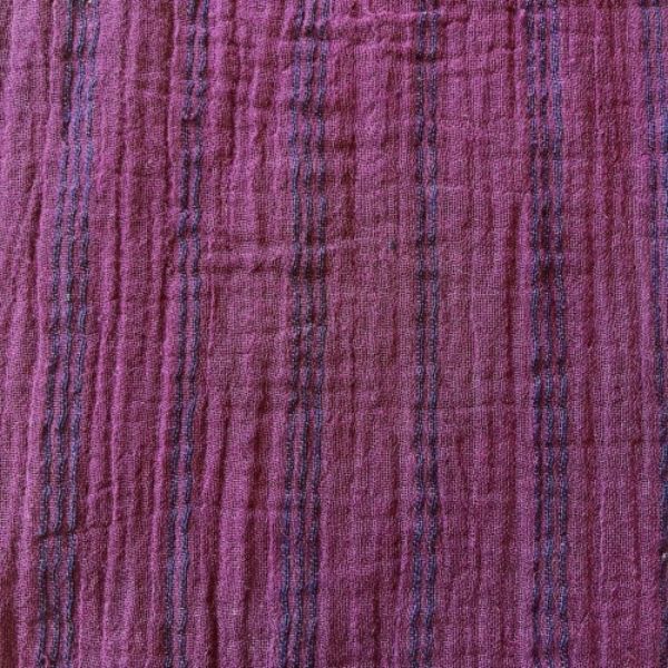 Striped Cotton Gauze Long Boxy Top