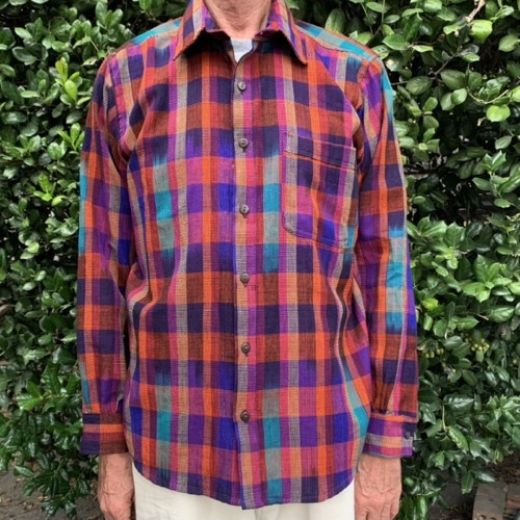 Picture of long sleeve ikat shirt