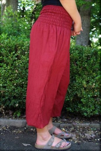 Picture of cotton harem pants - solid