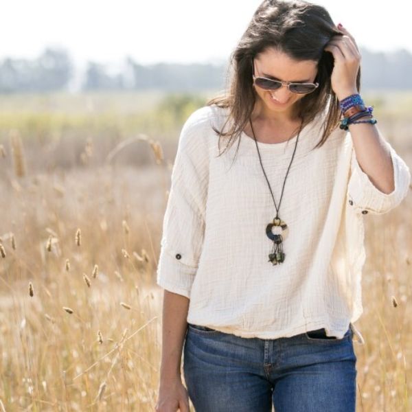 Cotton Gauze Safari Top