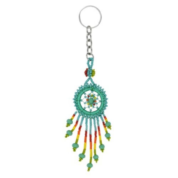 Dream Catcher Beaded Keychain