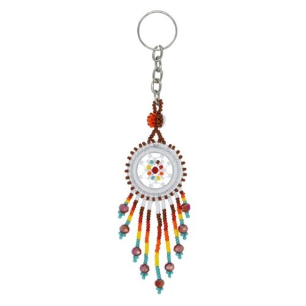 Dream Catcher Beaded Keychain