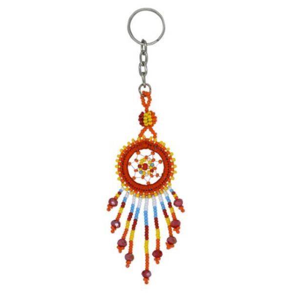 Dream Catcher Beaded Keychain