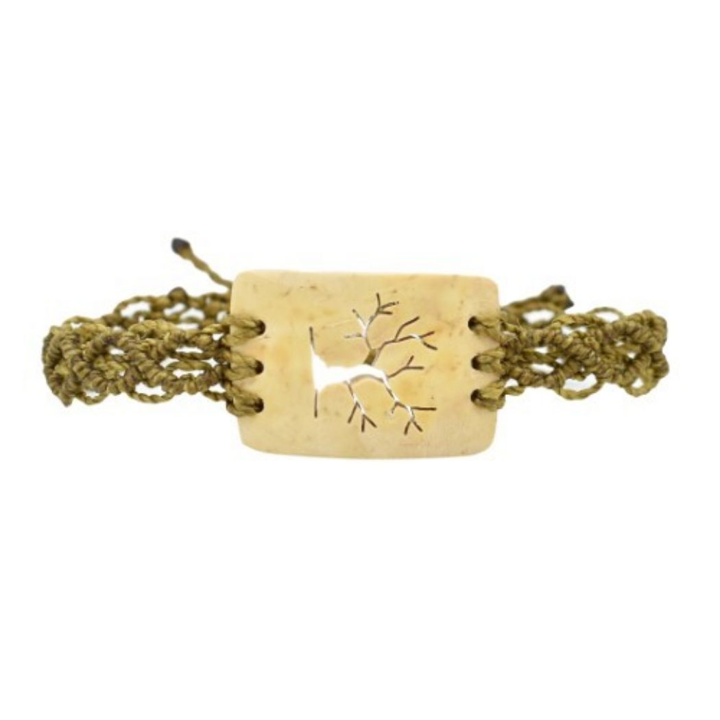 Picture of coco wavy macrame bracelet - tree of life