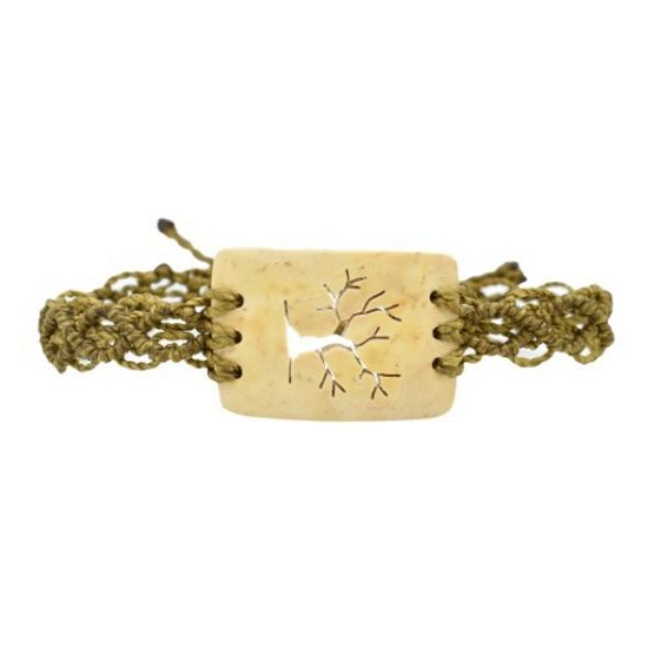 Picture of coco wavy macrame bracelet - tree of life