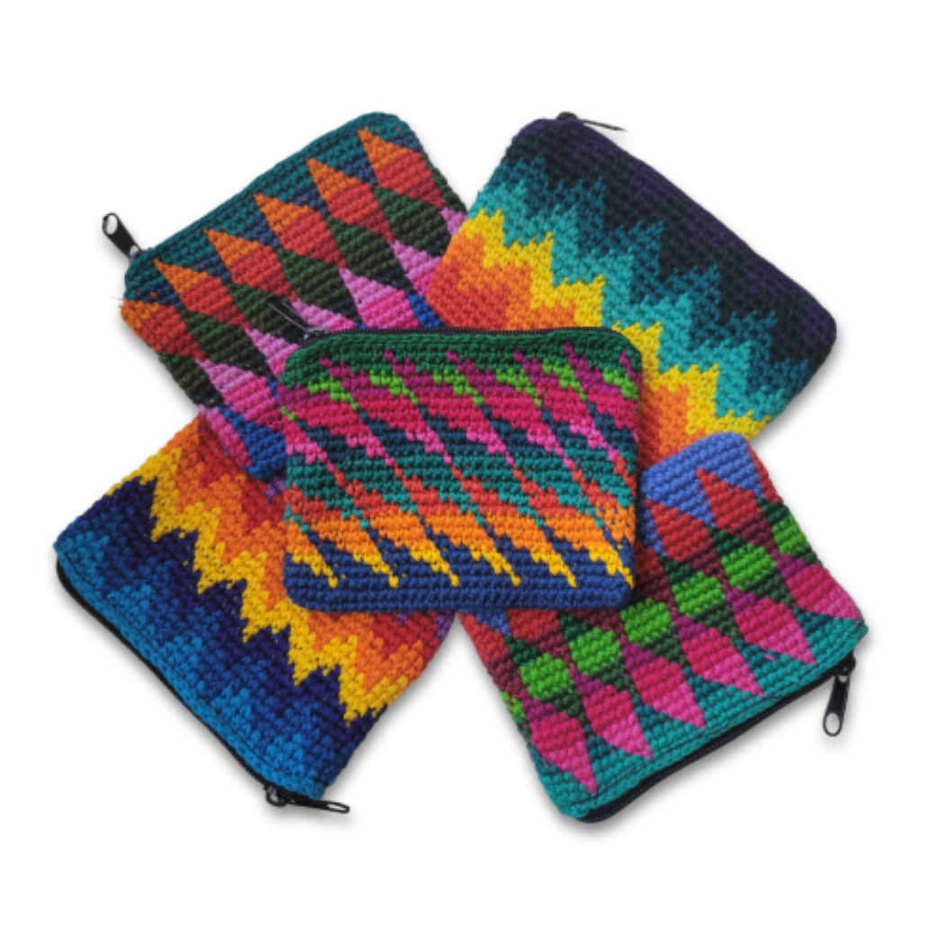 Picture of zig zag crocheted coin purse