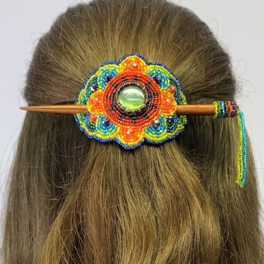 Picture of beaded crystal hair slide