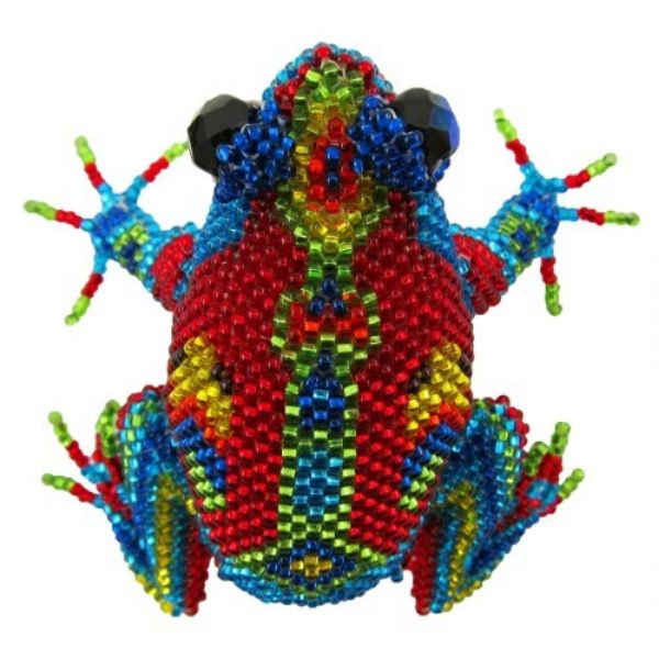 Picture of beaded happy frog