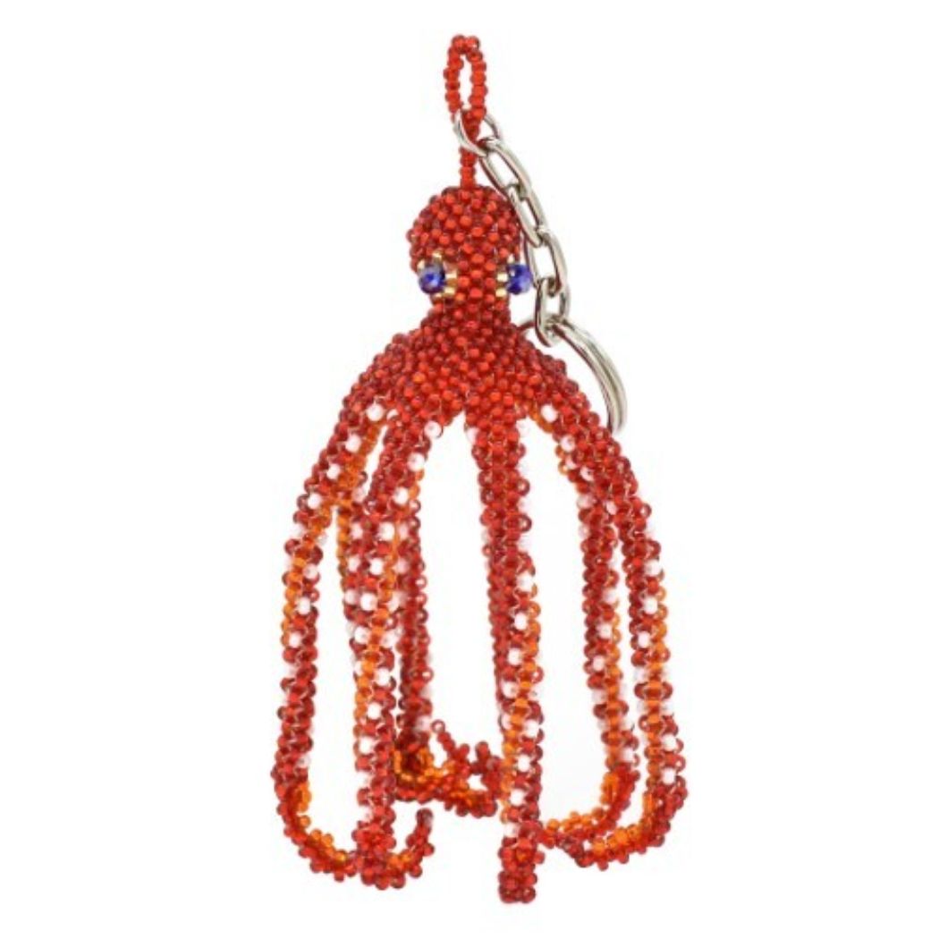 Large Octopus Beaded Keychain
