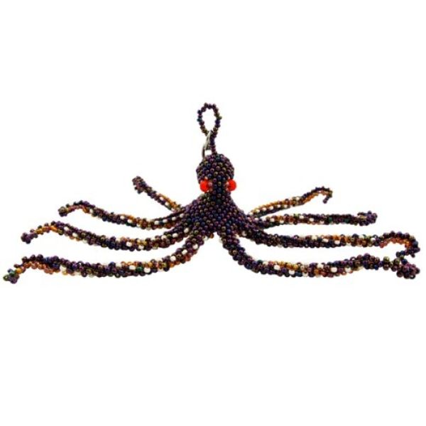 Large Octopus Beaded Keychain