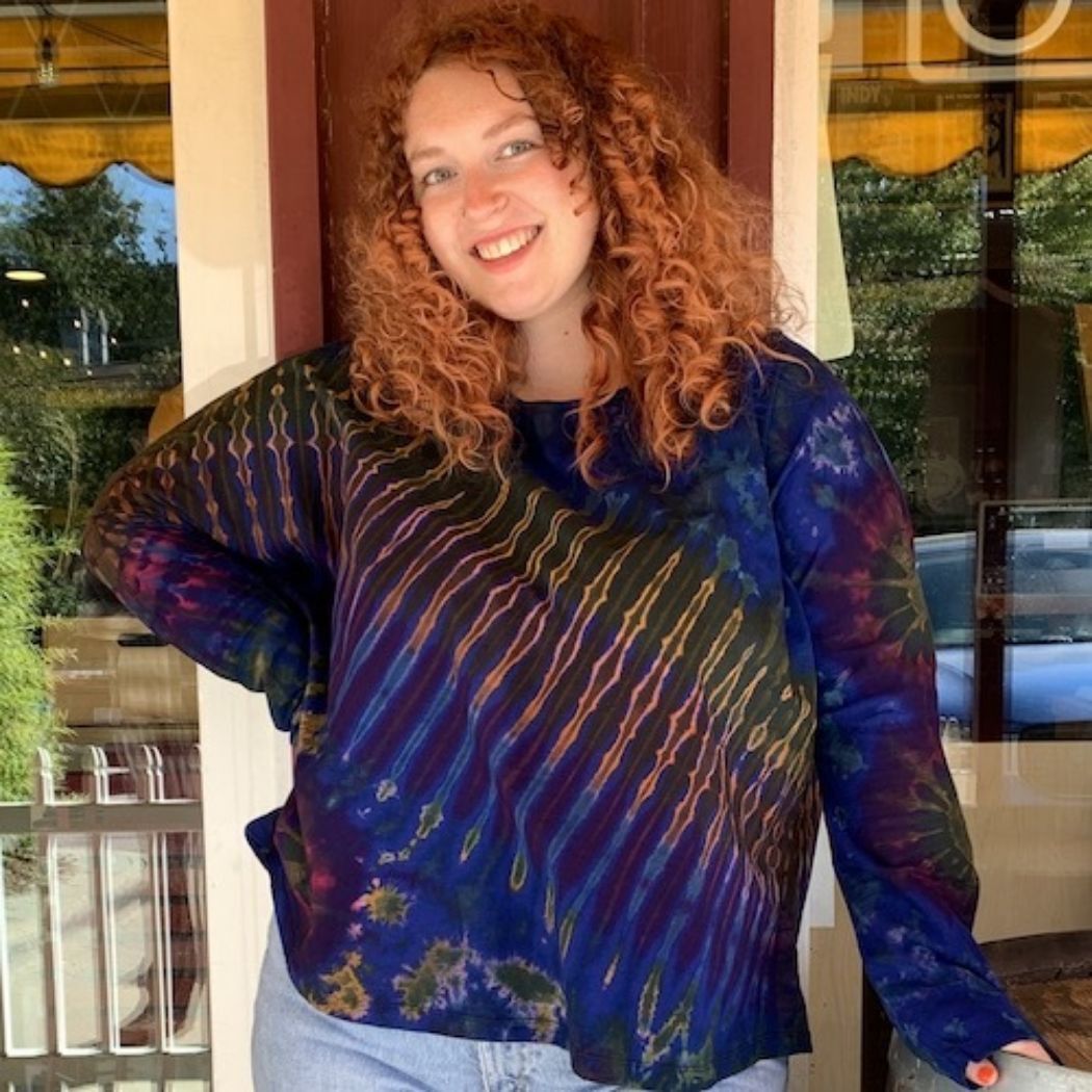 Picture of tie dye cotton over top