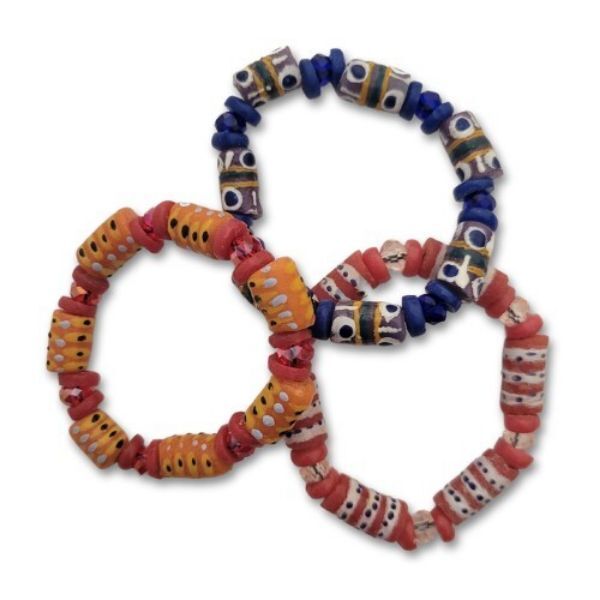 Picture of kids' glass bead stretch bracelet