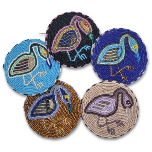 Picture of beaded heron coin purse