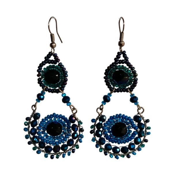 Picture of crystal goblet beaded earrings