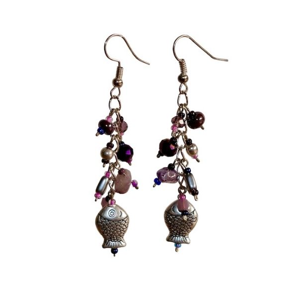 Picture of coastal coral earrings