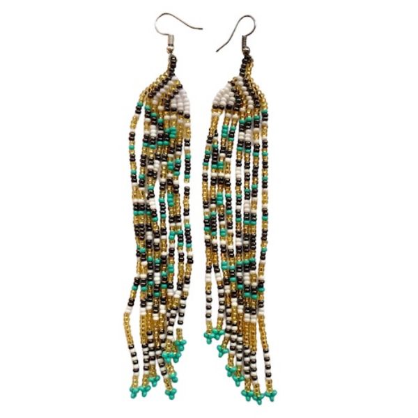 Picture of heron beaded earrings