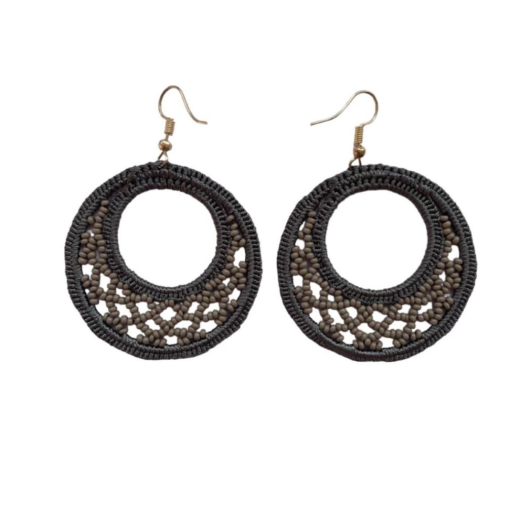Lupita Beaded Hoop Earrings