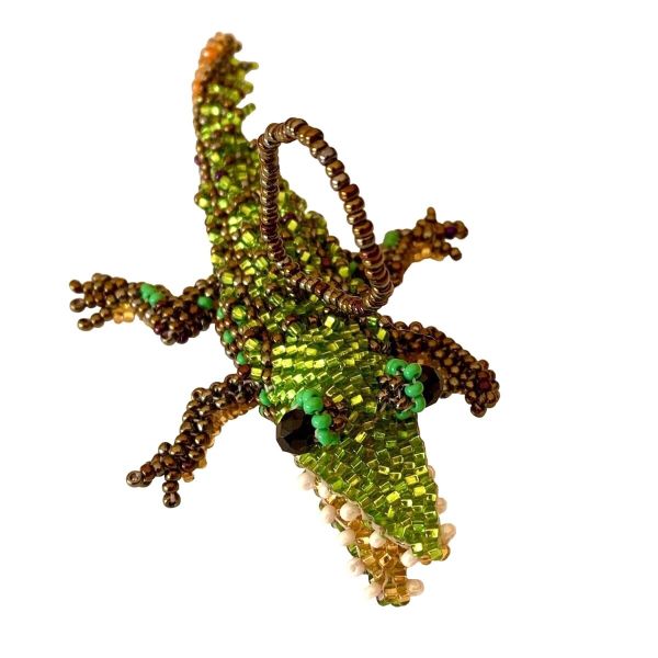 Picture of alligator beaded ornament