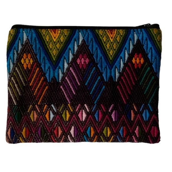 Picture of huipil two pocket pouch - large