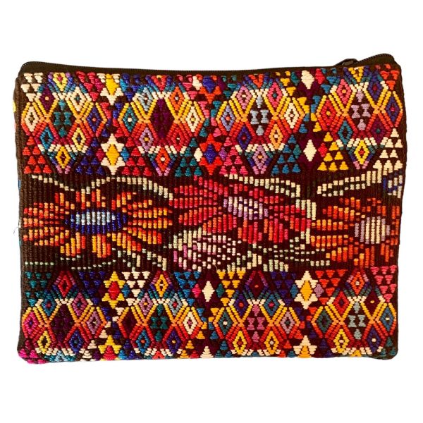 Picture of huipil two pocket pouch - large