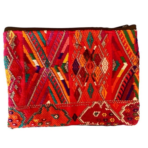 Picture of huipil two pocket pouch - large