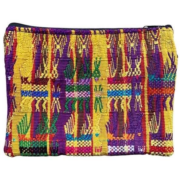 Picture of huipil two pocket pouch - large