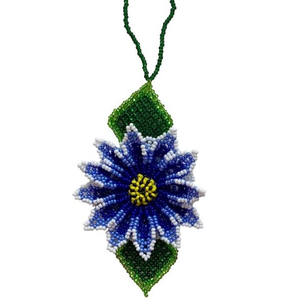 Picture of deluxe beaded holiday ornament - wildflower